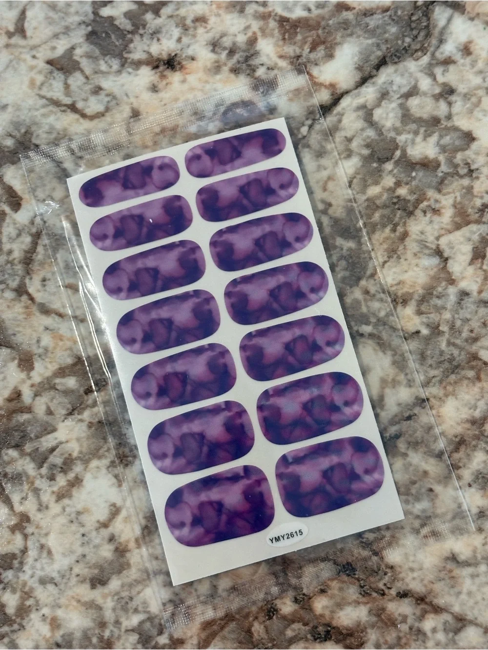 Purple Marble Nail Wraps